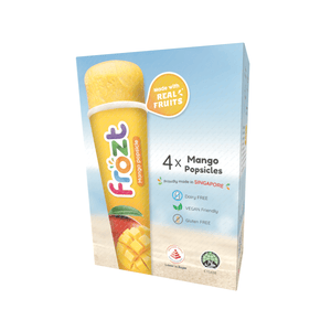 Frozt Retail Pack of 4 | Multi Packs | Healthy ice mango fruit popsicles (ice cream alternatives) : gluten-free, halal, dairy-free, and vegan-friendly options available.