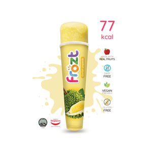 Durian Frozt - Frozt | Popsicles for Everyone. Healthy ice fruit popsicles (ice cream alternatives) : gluten-free, halal, dairy-free, and vegan-friendly options available.