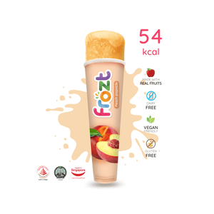 Peach Frozt - Frozt | Popsicles for Everyone. Healthy ice fruit popsicles (ice cream alternatives) : gluten-free, halal, dairy-free, and vegan-friendly options available.