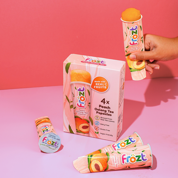 Peach Oolong Tea Pack of 4 Popsicles