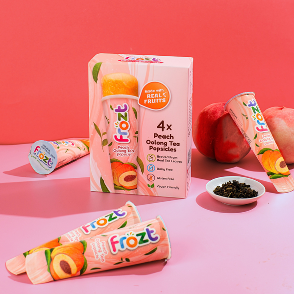 Peach Oolong Tea Pack of 4 Popsicles