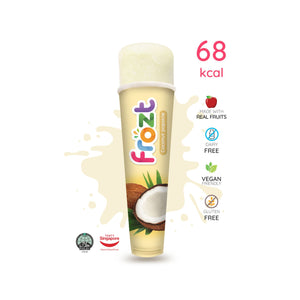 Healthy ice coconut fruit popsicles (ice cream alternatives) : gluten-free, halal, dairy-free, and vegan-friendly options available.