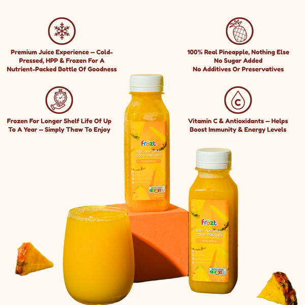 Frozt Cold-Pressed Juice Bundle (Frozen) – 2 Watermelon, 2 Pineapple
