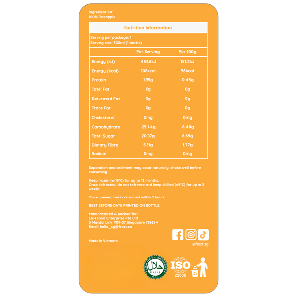 Frozt Cold-Pressed Juice Bundle (Frozen) – 2 Watermelon, 2 Pineapple