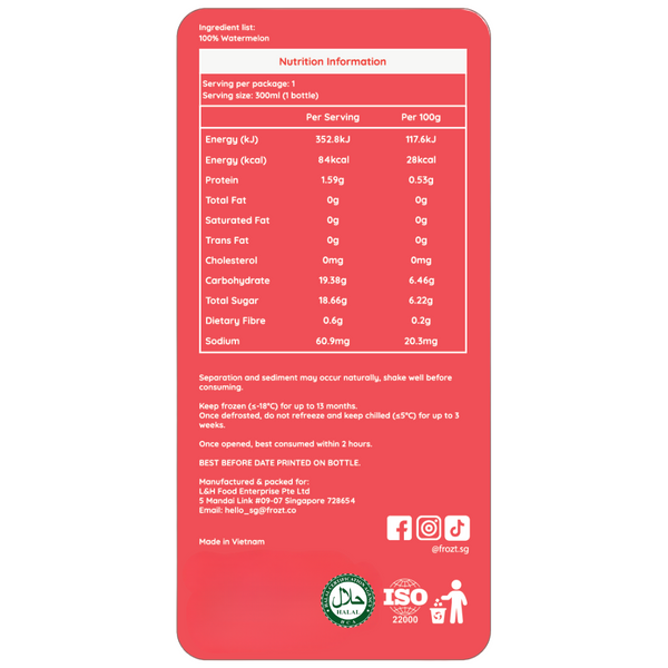 Frozt Cold-Pressed Juice Bundle (Frozen) – 2 Watermelon, 2 Pineapple